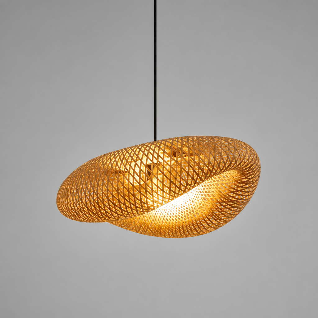 Vintage Bamboo Handwoven Pendant Light-1 - Image 11