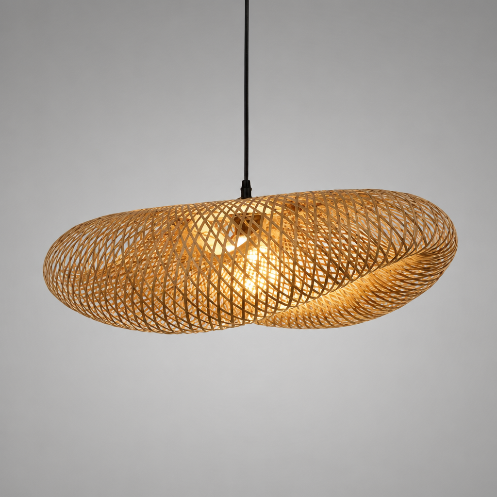 Vintage Bamboo Handwoven Pendant Light-1 - Image 12