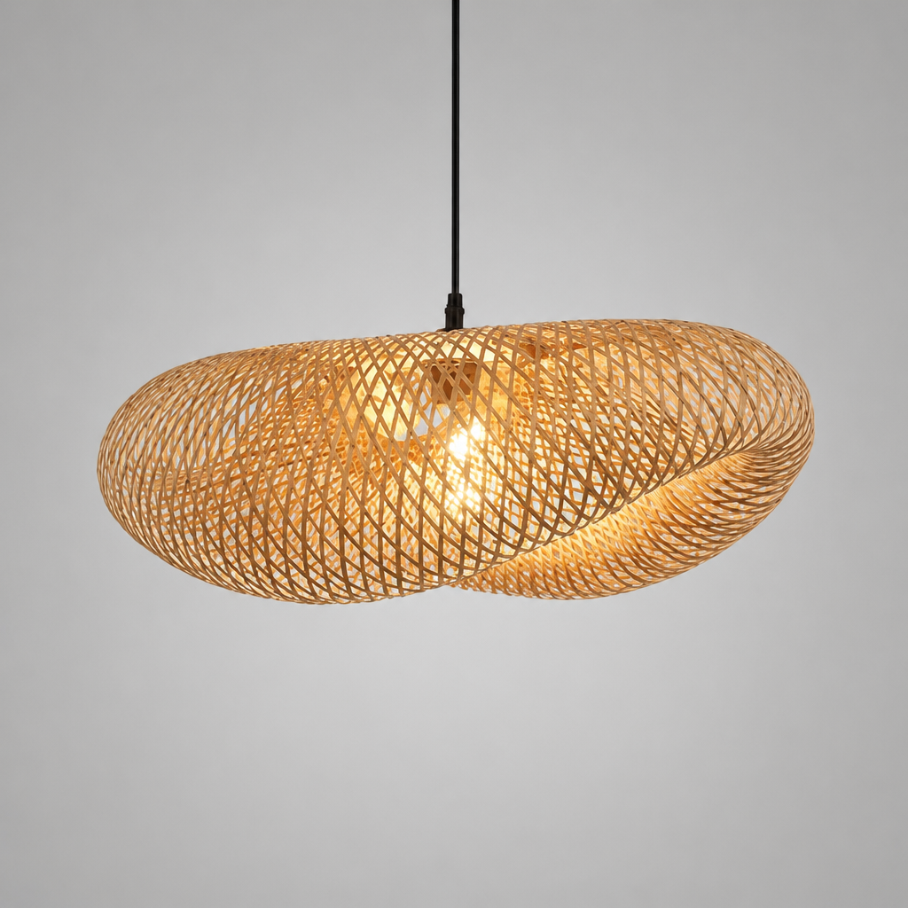 Vintage Bamboo Handwoven Pendant Light-1 - Image 13