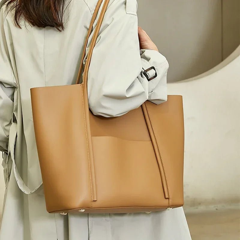 Genuine Leather Tote Bag – Women’s Work & Daily Bag - Image 3