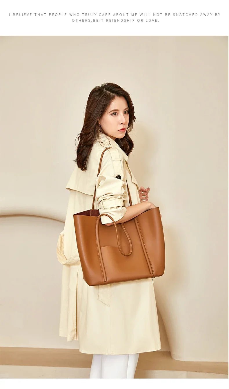 Genuine Leather Tote Bag – Women’s Work & Daily Bag - Image 19